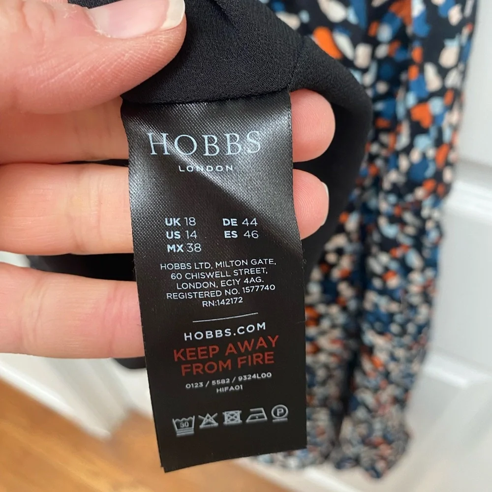 Hobbs of London Multicolor Dots 3/4 Sleeve “Alex” Dress - Size 14